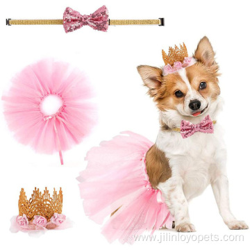 Pet dog birthday dress female custom